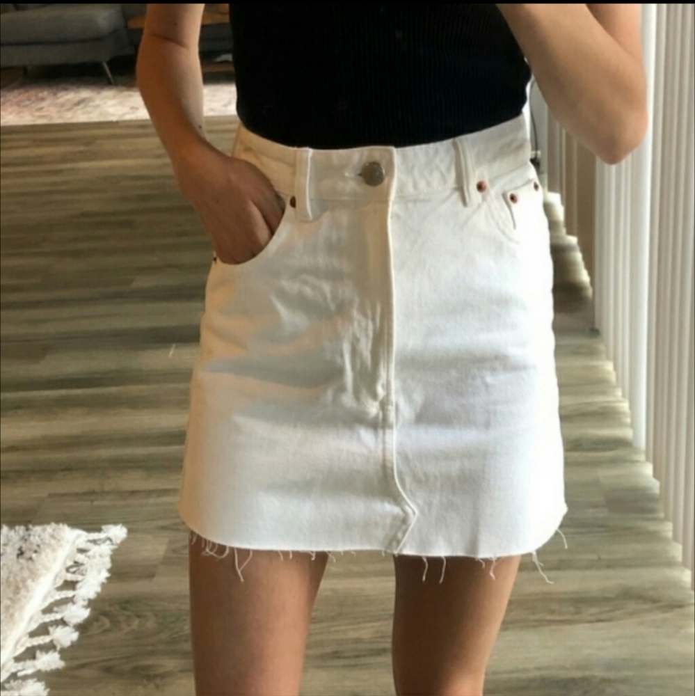 Zara Hight-Waisted Denim Skirt